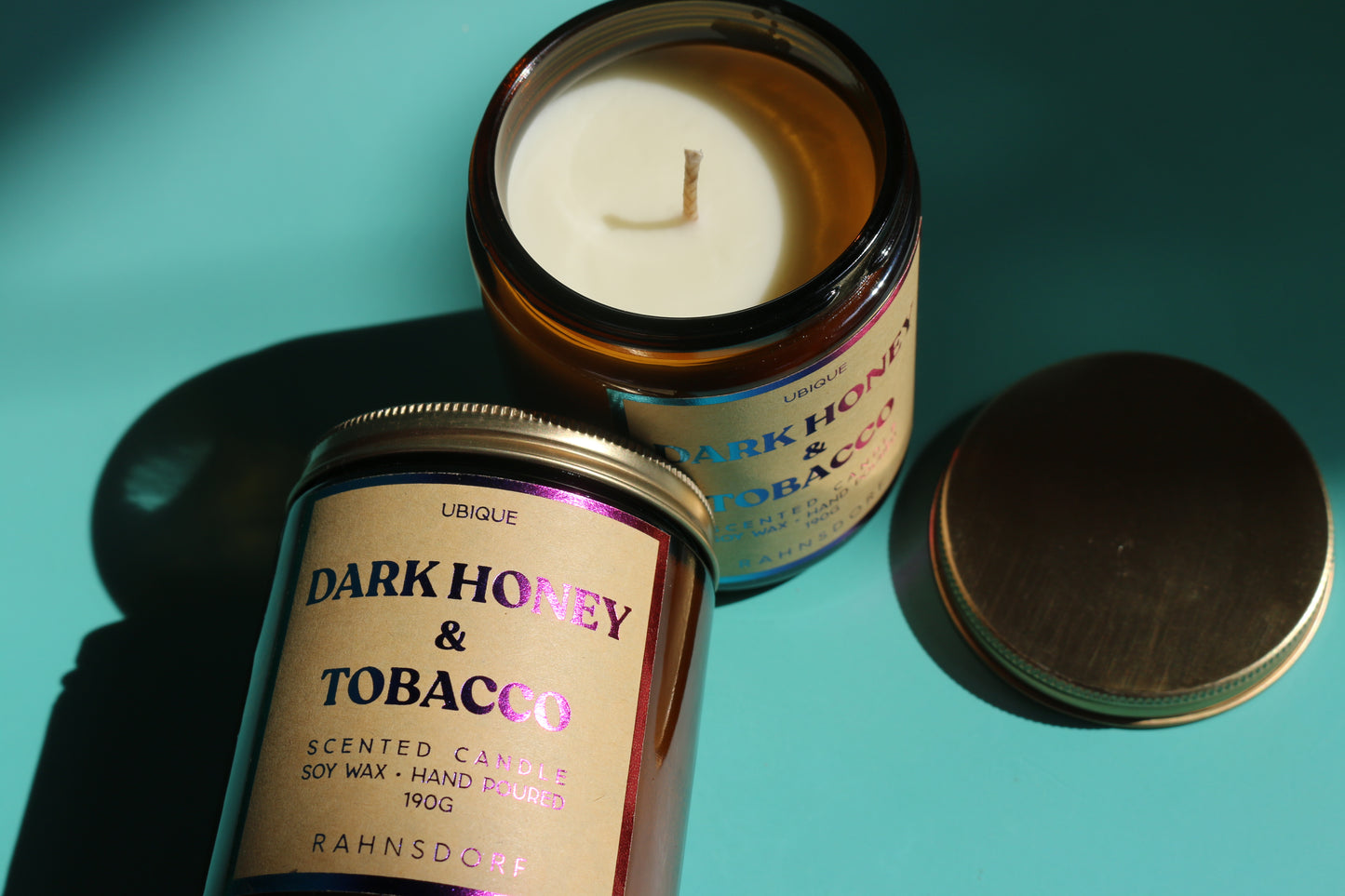 Dark Honey & Tobacco Soy Wax Candle by UBIQUE