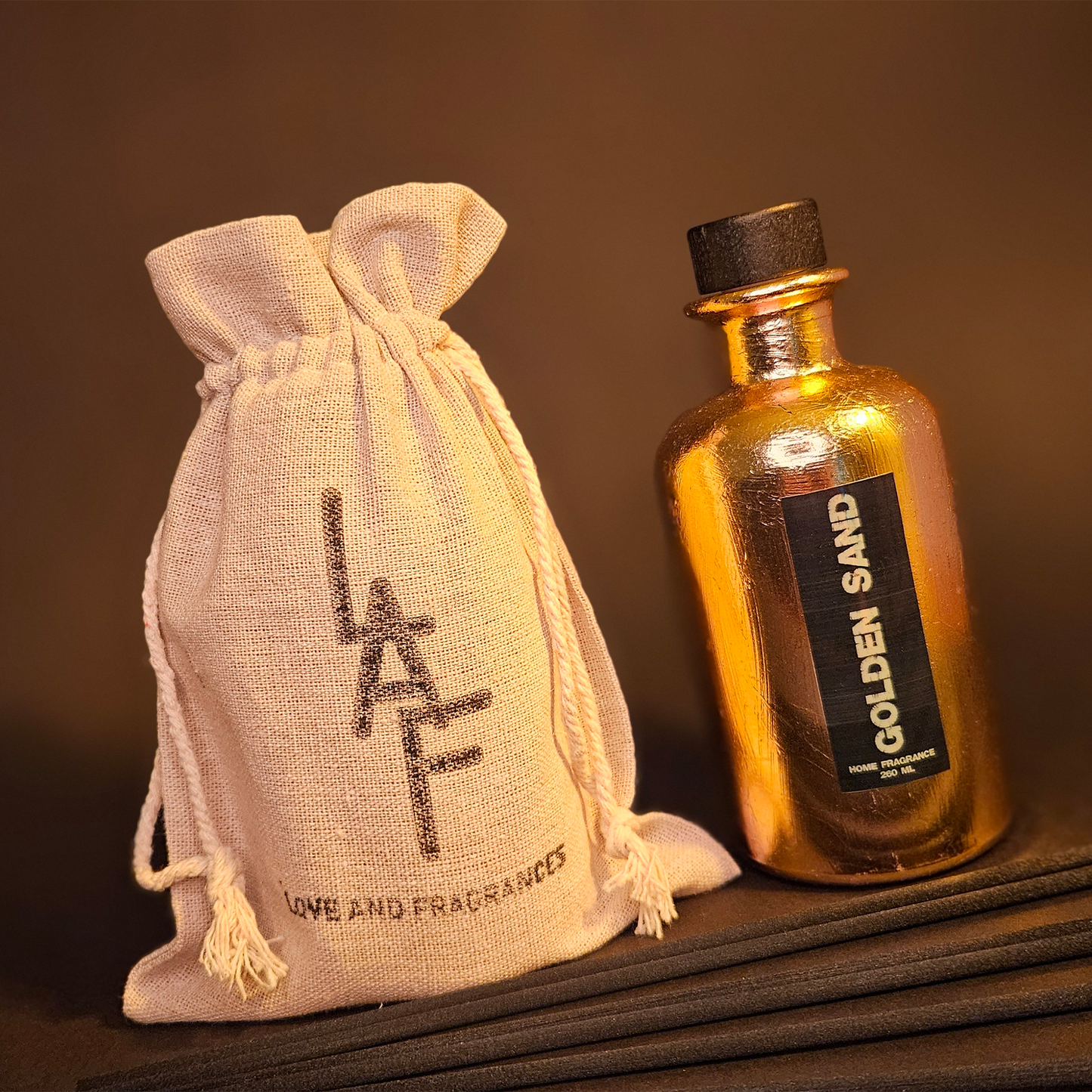 Aromatic Diffuser with sticks GOLDEN SAND by LAF