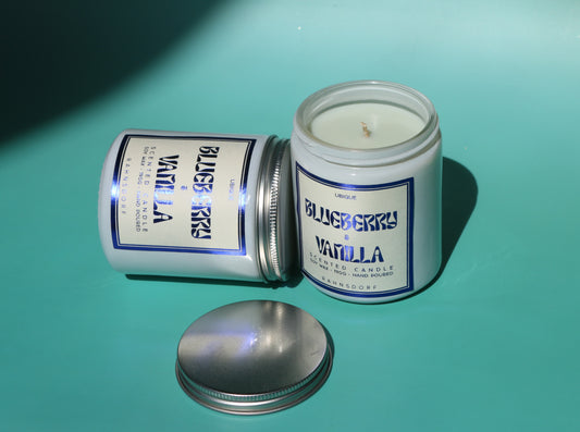 Blueberry & Vanilla Soy Wax Candle by UBIQUE