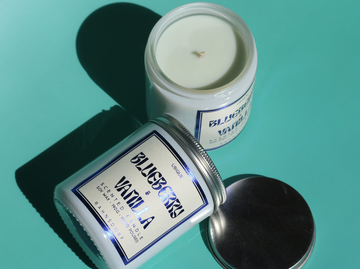 Blueberry & Vanilla Soy Wax Candle by UBIQUE