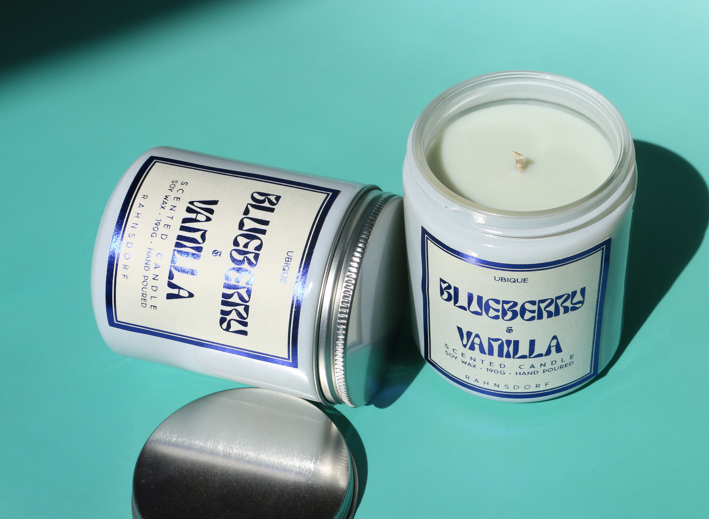 Blueberry & Vanilla Soy Wax Candle by UBIQUE