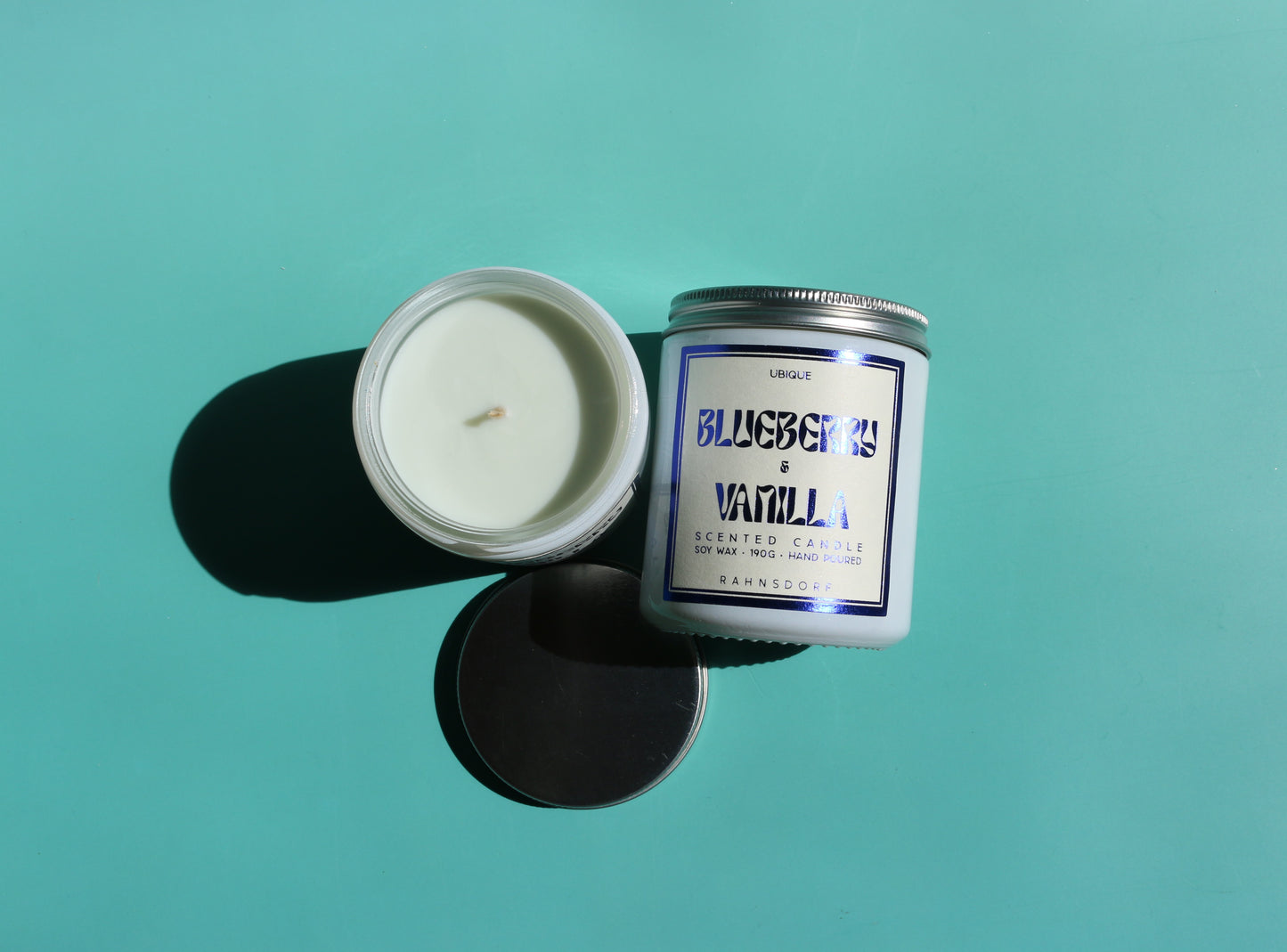 Blueberry & Vanilla Soy Wax Candle by UBIQUE