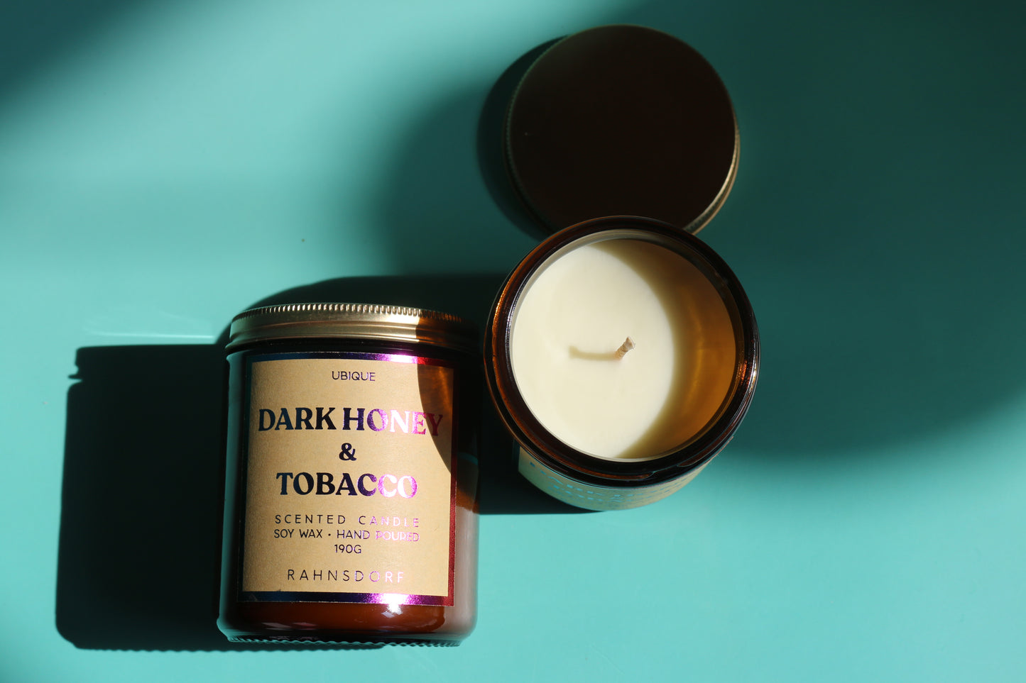 Dark Honey & Tobacco Soy Wax Candle by UBIQUE