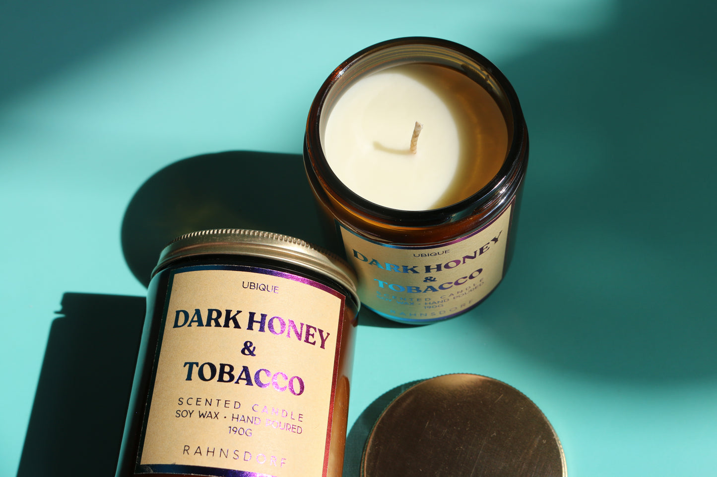 Dark Honey & Tobacco Soy Wax Candle by UBIQUE