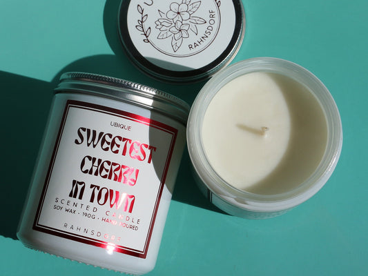 Sweetest Cherry In Town Soy Wax Candle by UBIQUE