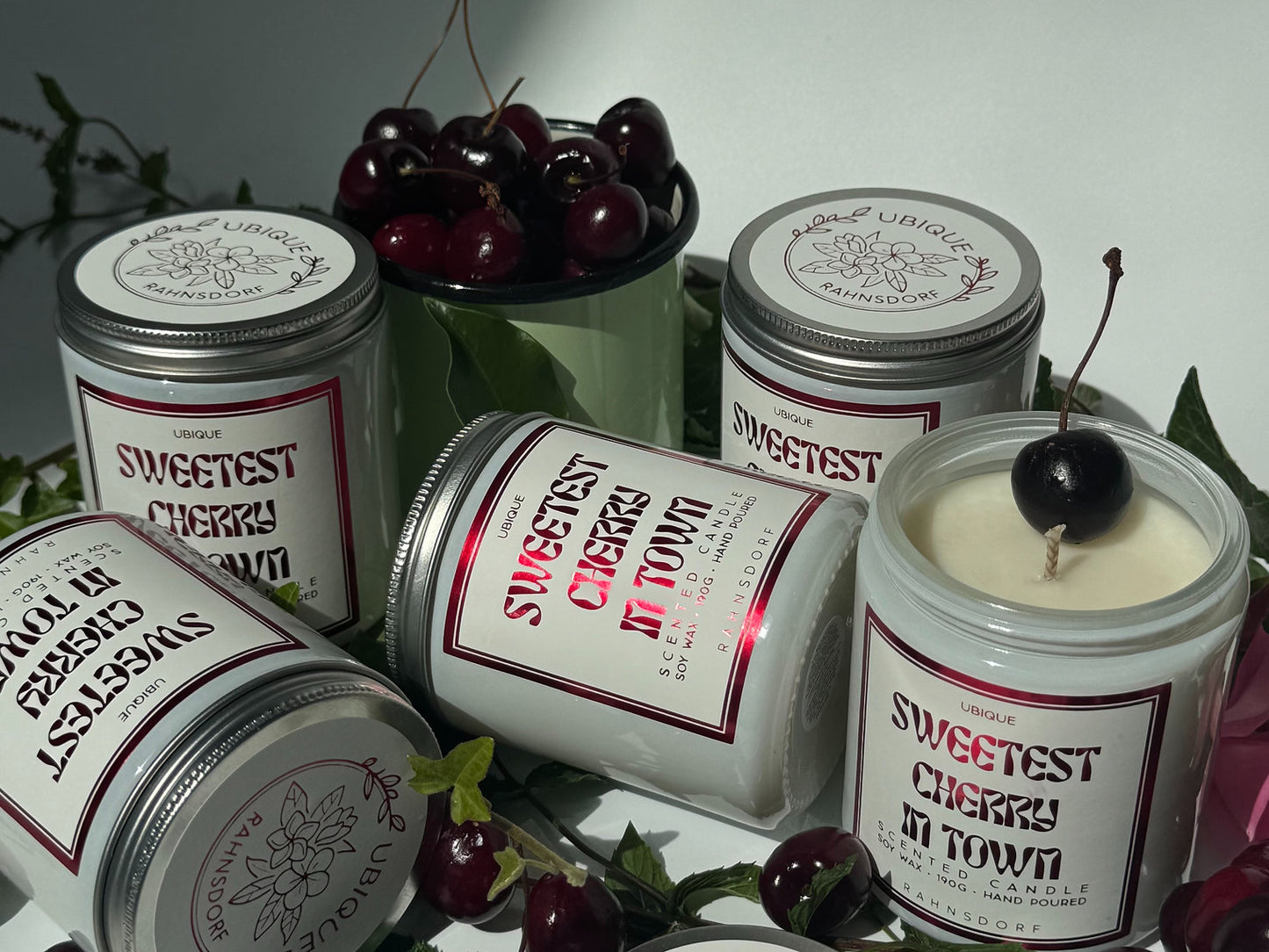 Sweetest Cherry In Town Soy Wax Candle by UBIQUE
