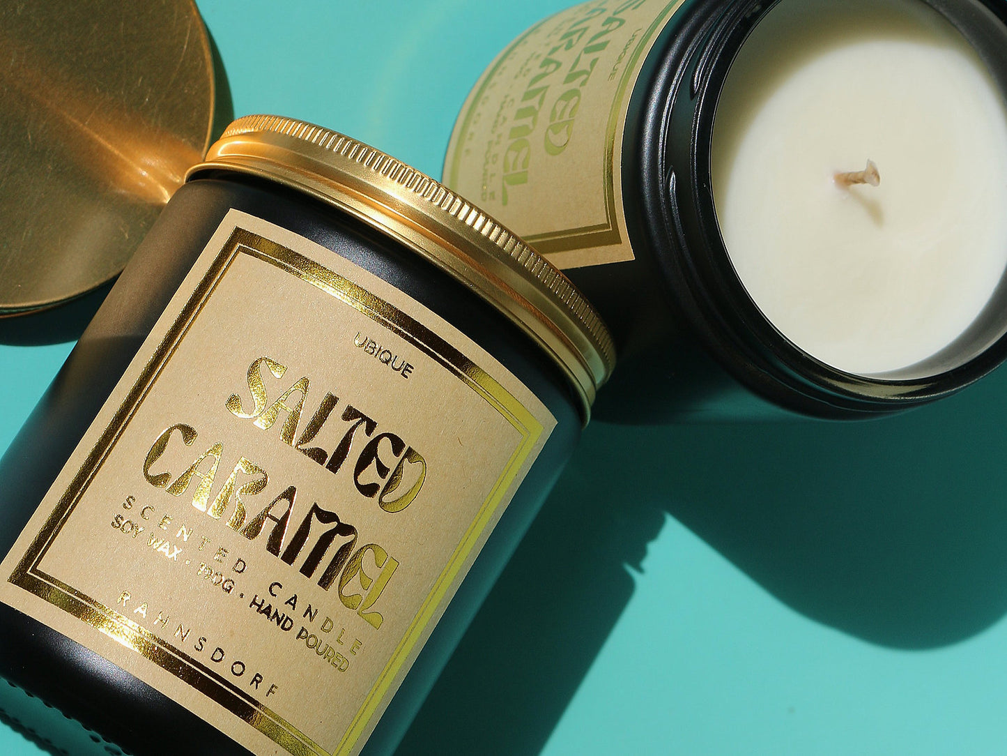 Salted Caramel Soy Wax Candle by UBIQUE